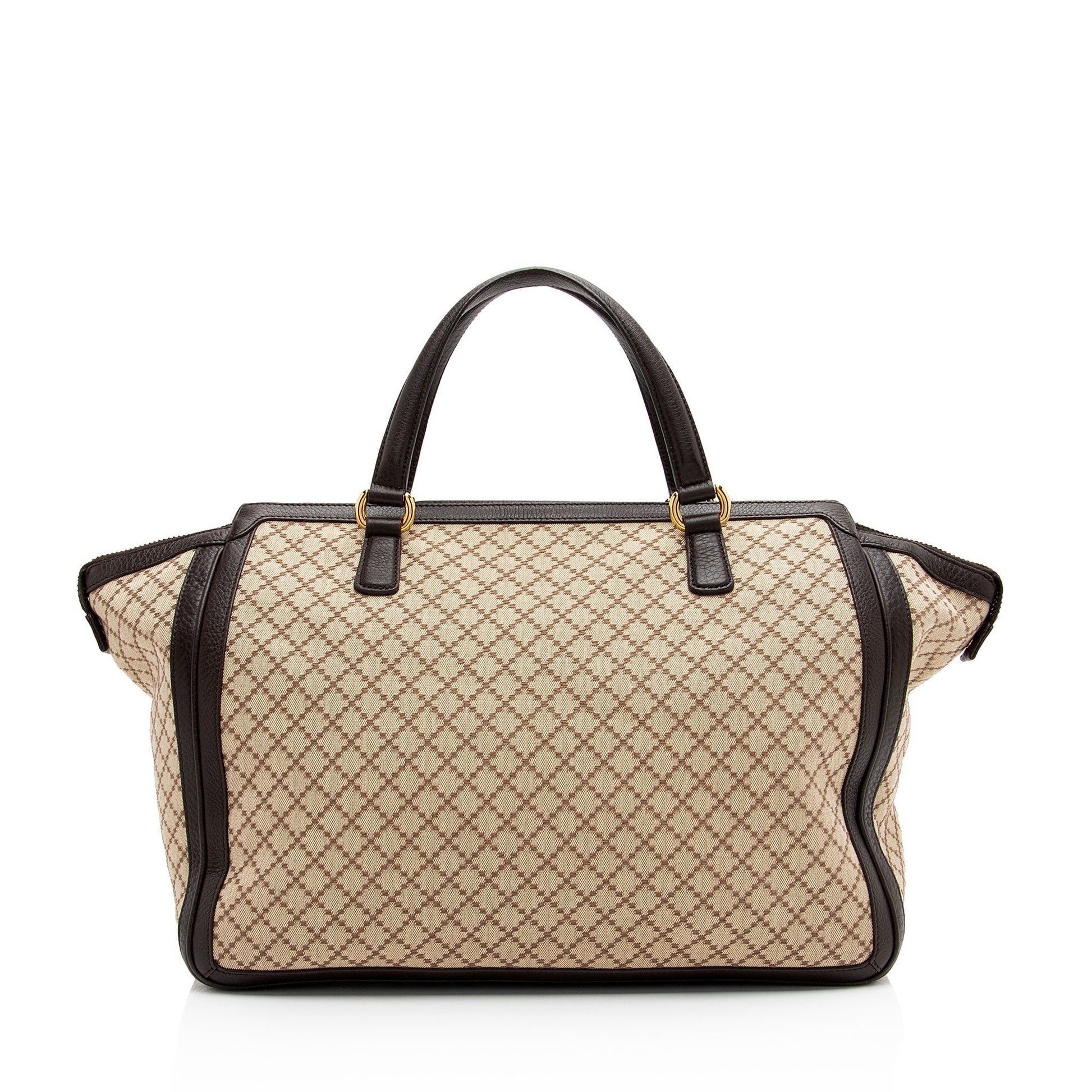 Gucci Leather Canvas Tote