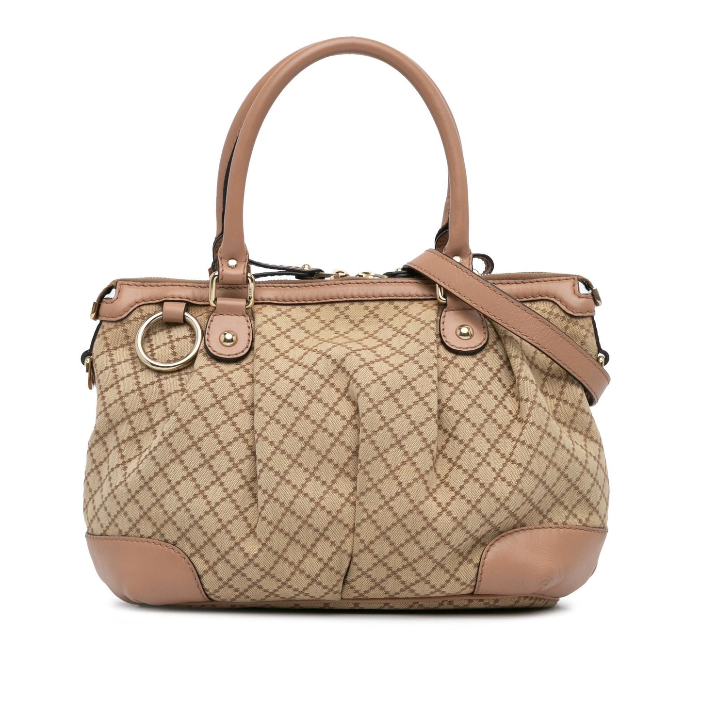 Gucci Diamante Canvas Sukey Satchel
