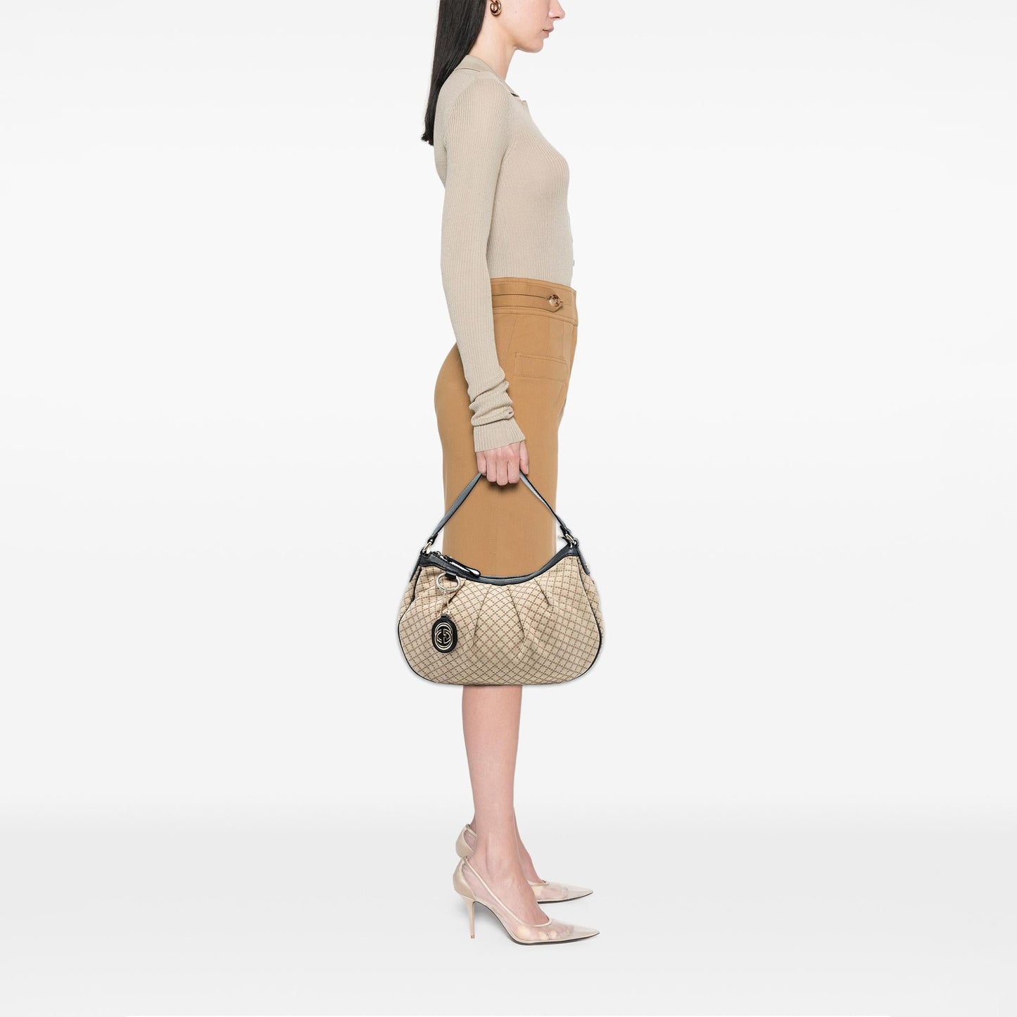 Gucci Diamante Canvas Sukey Shoulder Bag