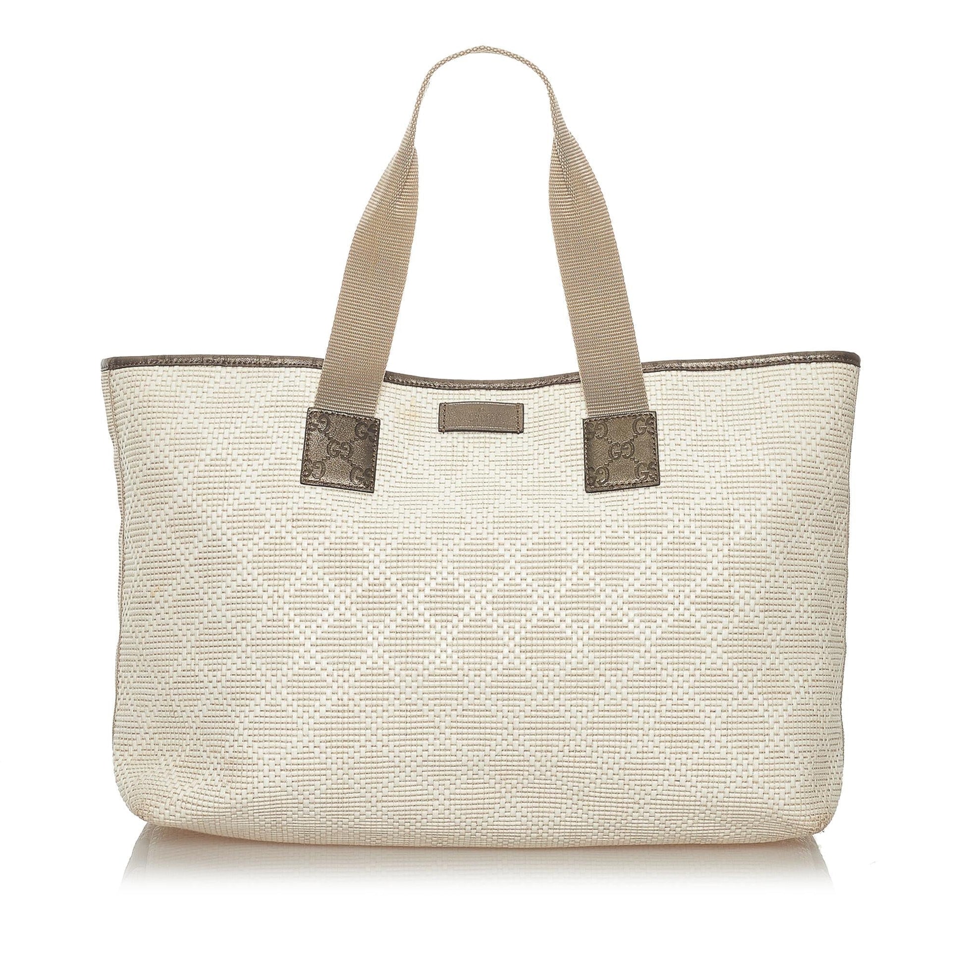 Gucci Diamante Raffia Tote