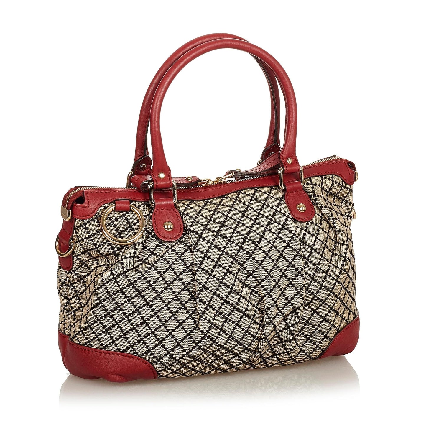 Gucci Diamante Sukey Canvas Satchel (SHG-uvmkYz)