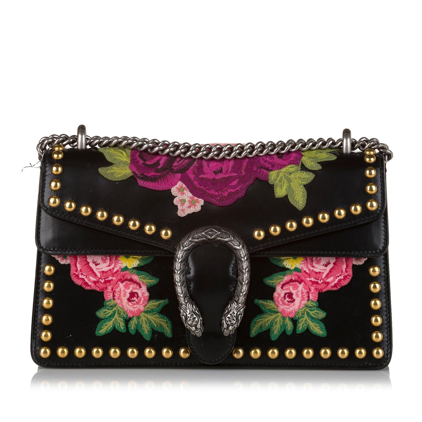 Gucci Dionysus Embroidered Studded Shoulder Bag (SHG-35202)