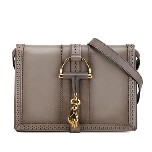 Gucci Duilio Brogue Leather Crossbody (SHG-Cn1jv6)