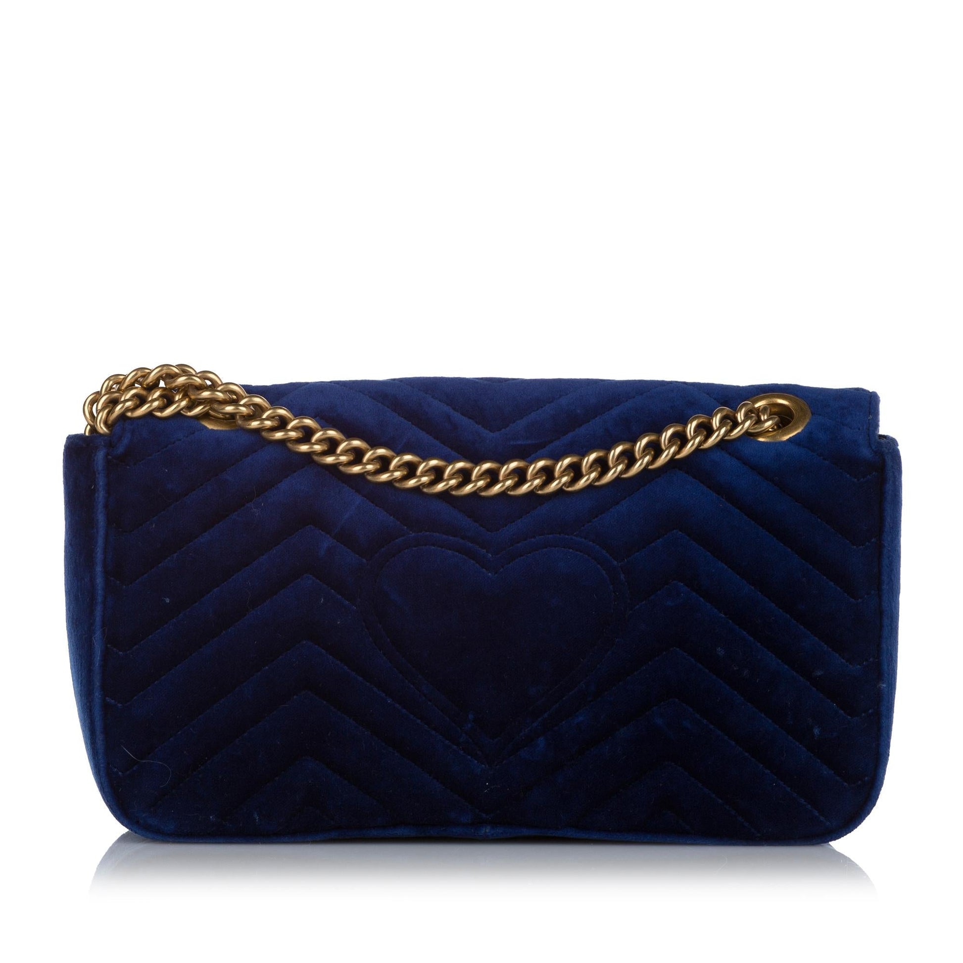 Gucci Embroidered GG Marmont Matelasse Crossbody Bag (SHG-34602)