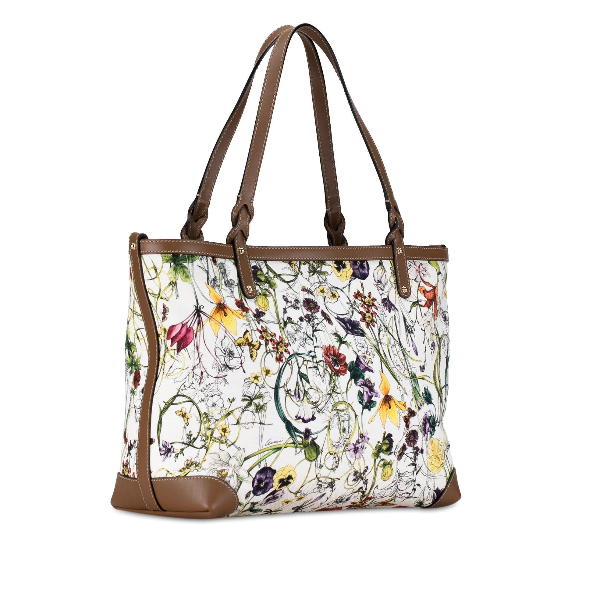 Gucci Flora Canvas Craft Tote (SHG-7nJYvD)