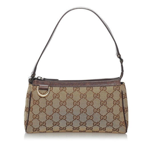 Gucci GG Abbey D-Ring Canvas Baguette (SHG-29572)