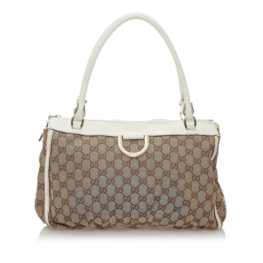 Gucci GG Abbey D-Ring Canvas Shoulder Bag (SHG-37228)