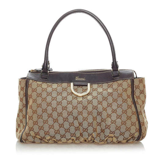 Gucci GG Abbey-D Ring Canvas Tote Bag (SHG-30364)