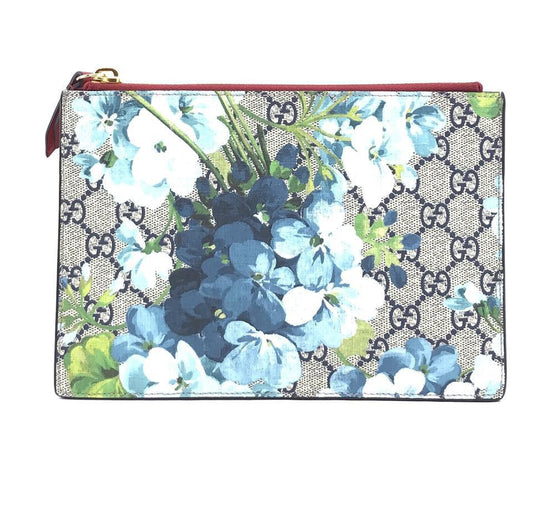 Gucci Caro Leather Canvas Clutch
