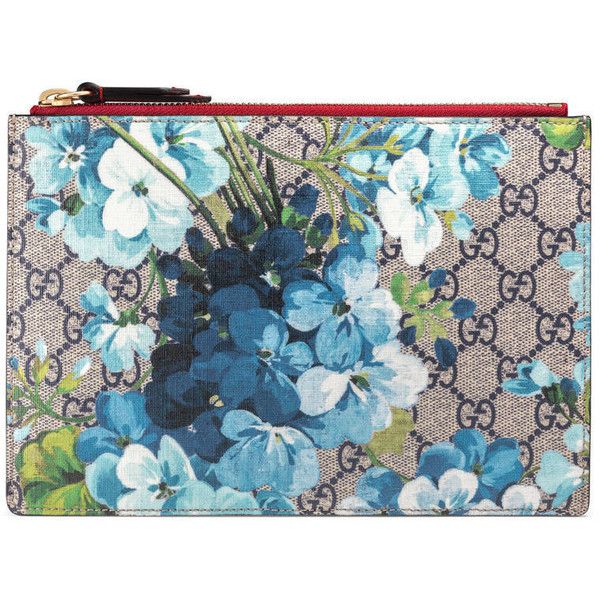 Gucci Caro Leather Canvas Clutch