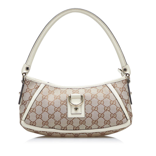 Gucci GG Canvas Abbey D-Ring Baguette (SHG-gsWroX)