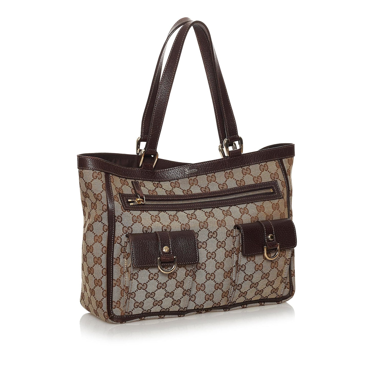 Gucci GG Canvas Abbey D-Ring Shoulder Bag (SHG-30118)