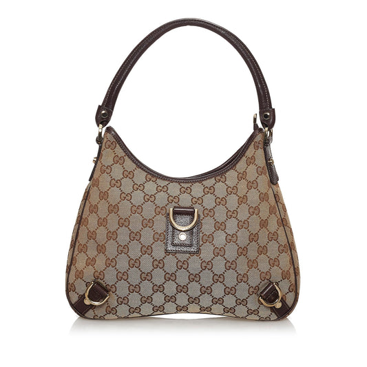 Gucci GG Canvas Abbey D-Ring Shoulder Bag (SHG-30808)