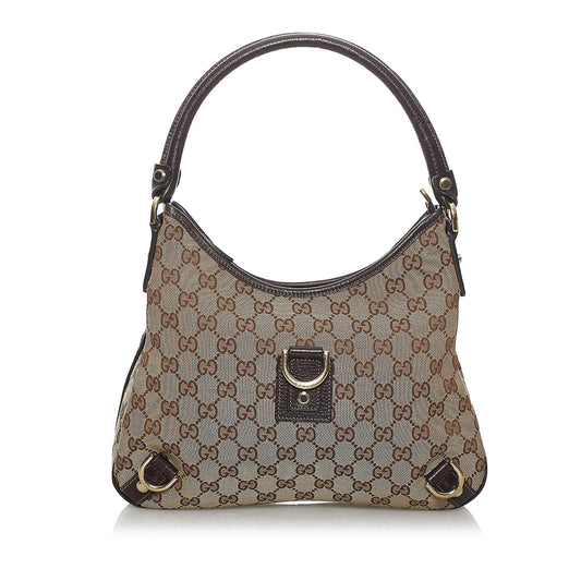 Gucci GG Canvas Abbey D-Ring Shoulder Bag (SHG-33753)
