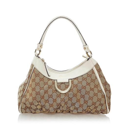 Gucci GG Canvas Abbey D-Ring Shoulder Bag (SHG-33911)