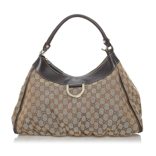 Gucci GG Canvas Abbey D-Ring Shoulder Bag (SHG-34136)