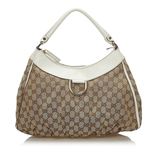 Gucci GG Canvas Abbey D-Ring Shoulder Bag (SHG-34226)