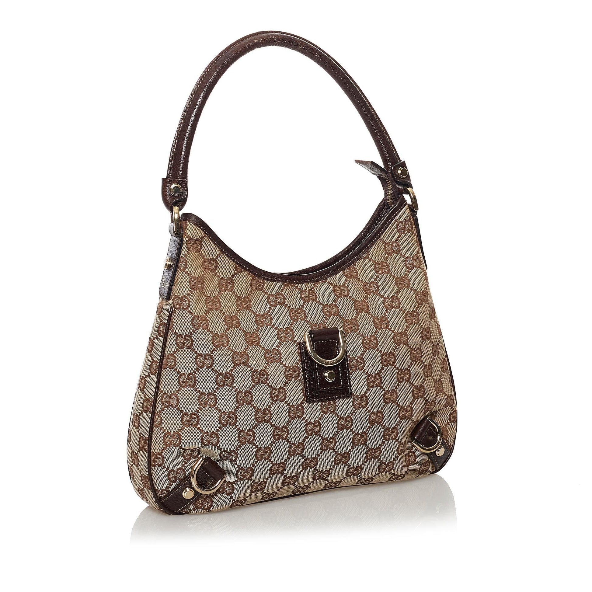 Gucci GG Canvas Abbey D-Ring Shoulder Bag (SHG-34720)