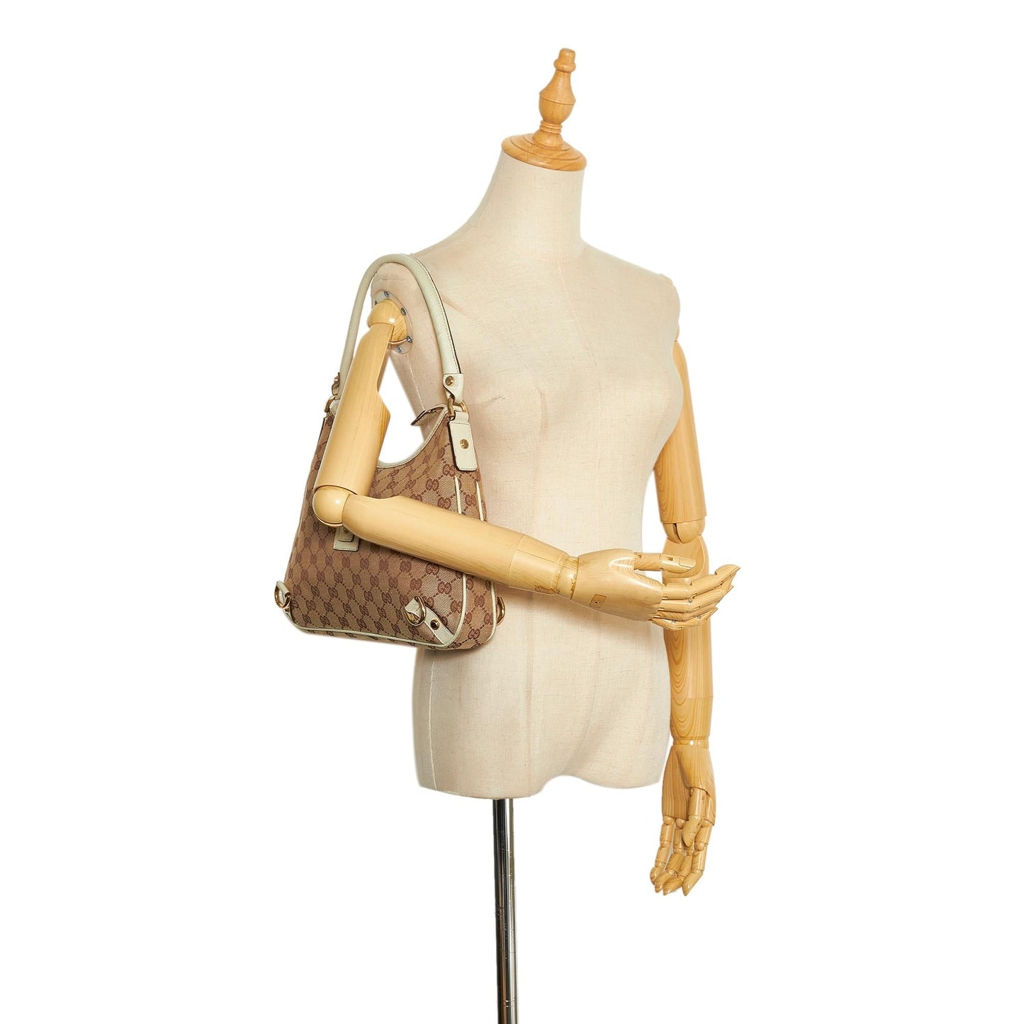 Gucci GG Canvas Abbey D-Ring Shoulder Bag (SHG-F1G55E)