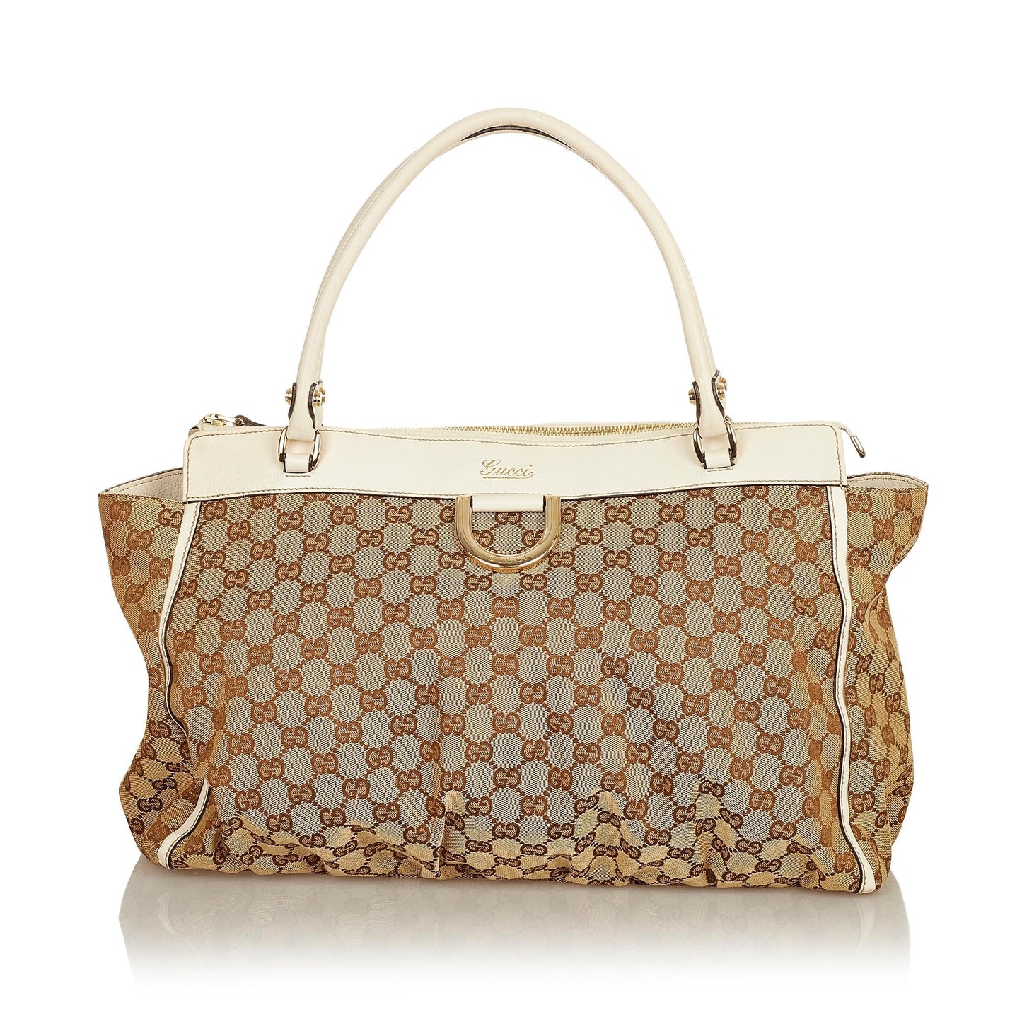 Gucci GG Canvas Abbey-D Ring Tote Bag (SHG-32563)