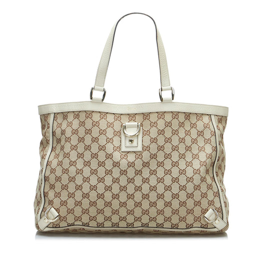Gucci GG Canvas Abbey D-Ring Tote Bag (SHG-5HkU7J)