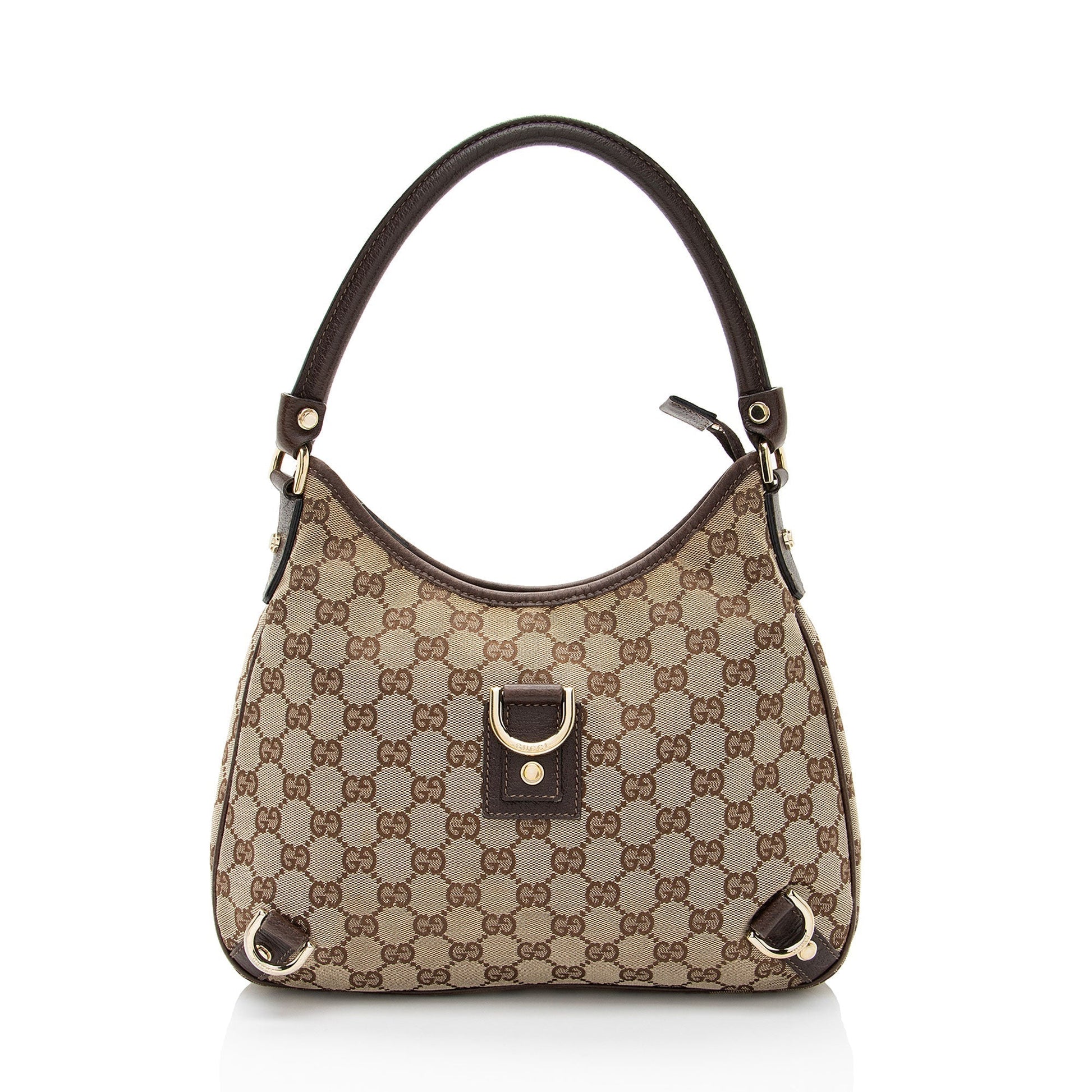 Gucci Leather Canvas Shoulder Bag