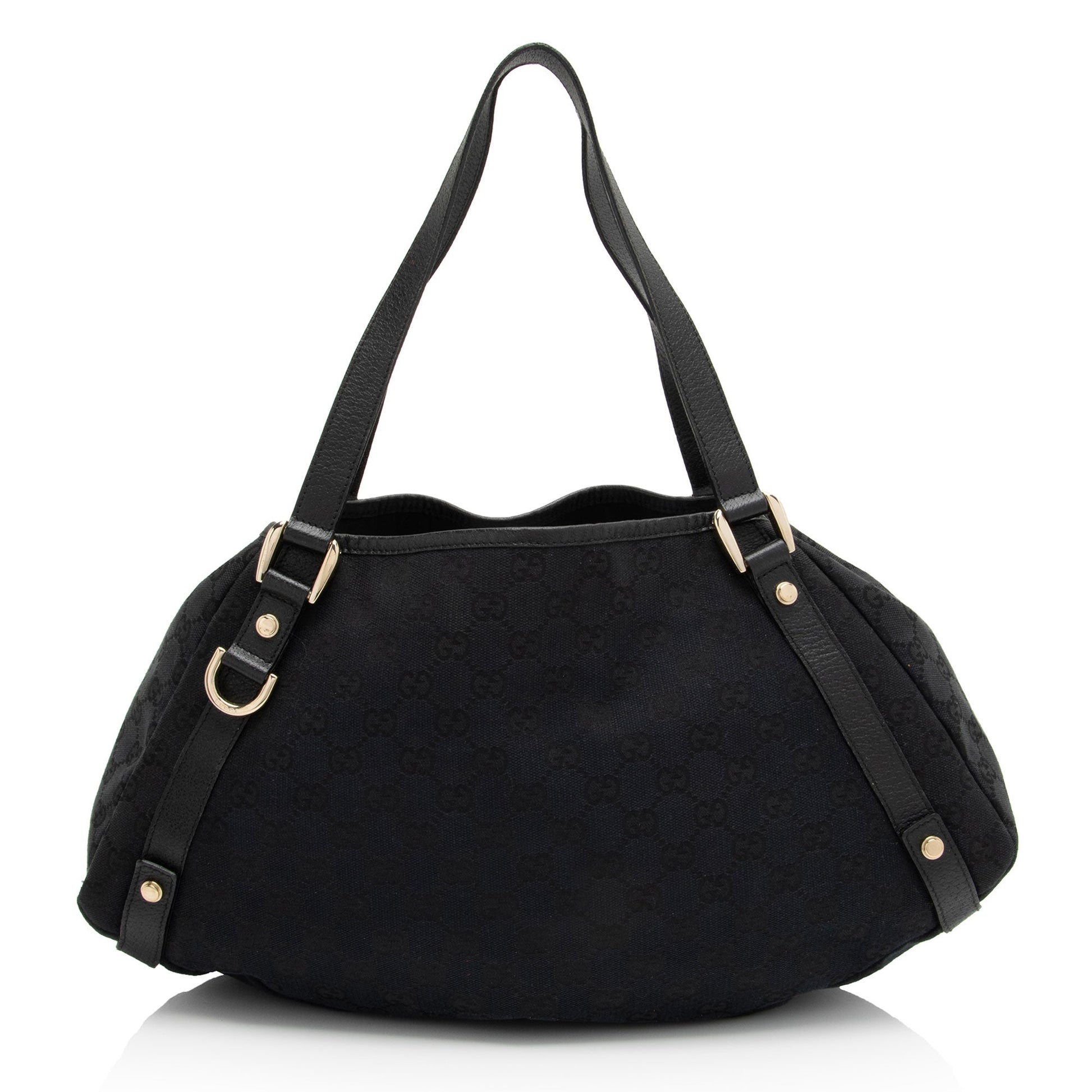Gucci Leather Canvas Shoulder Bag