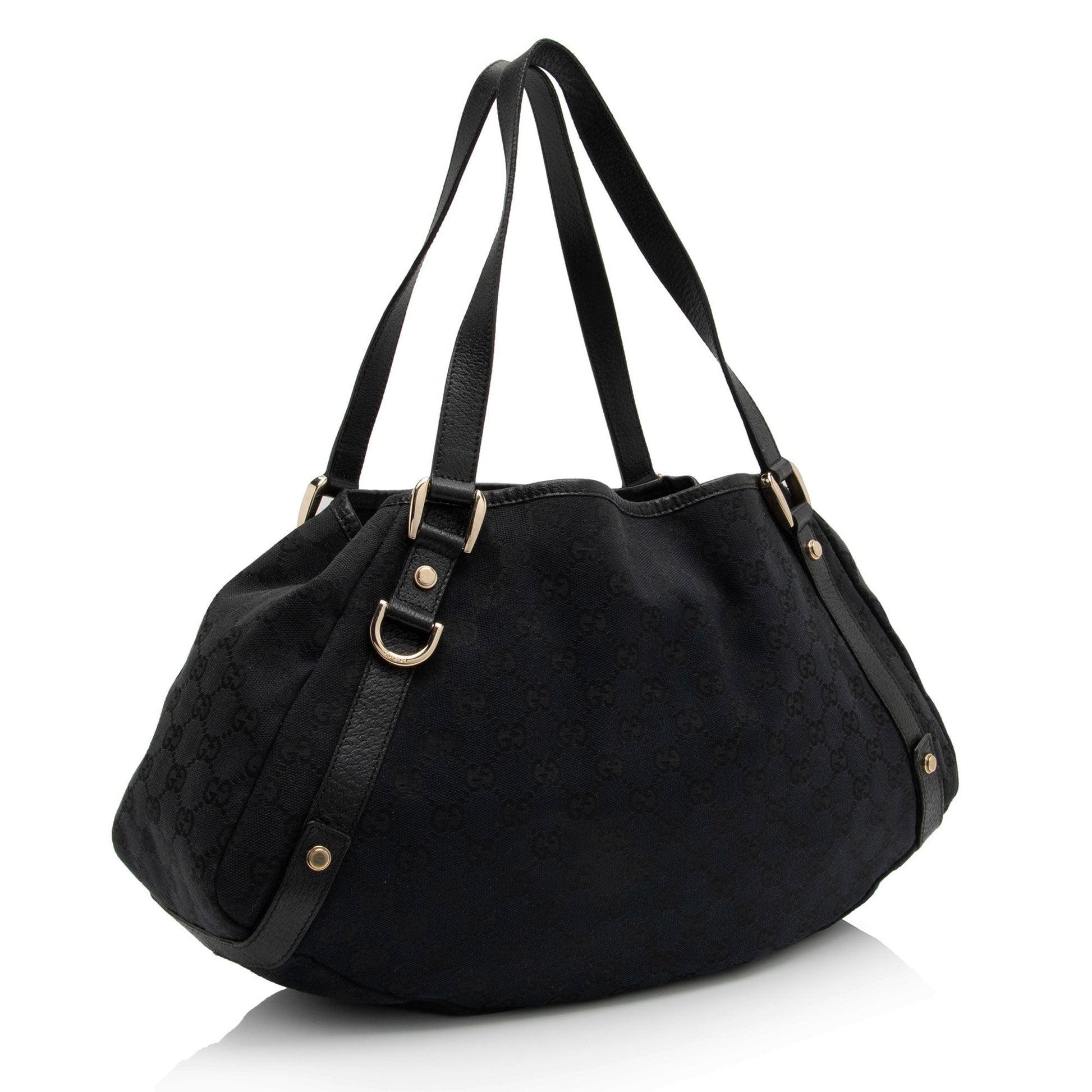 Gucci Leather Canvas Shoulder Bag