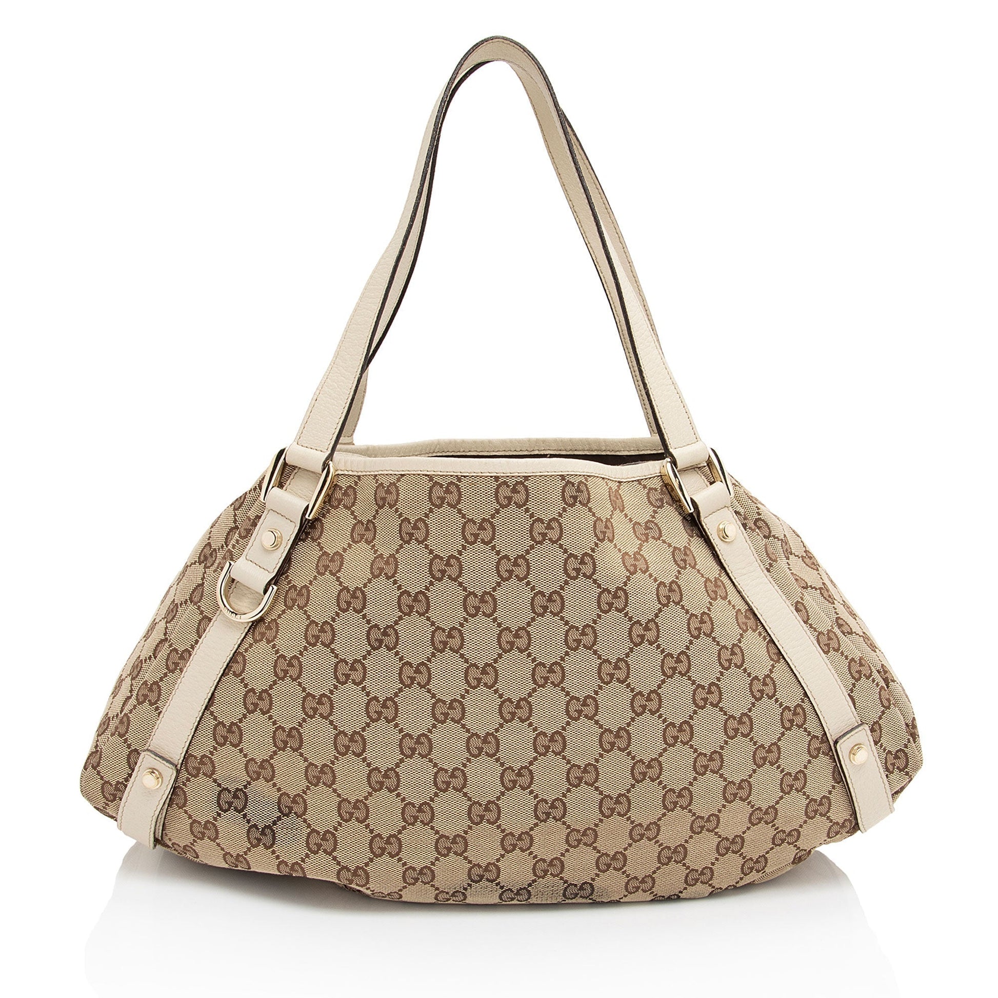 Gucci Leather Canvas Shoulder Bag