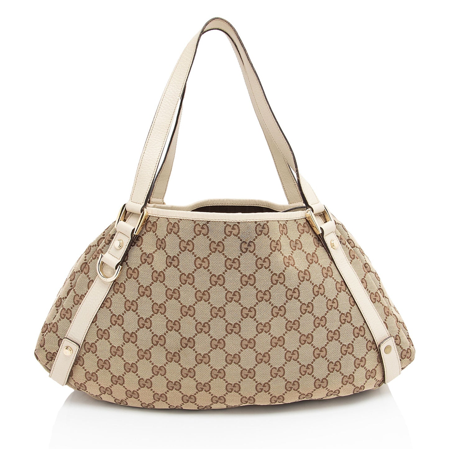 Gucci Leather Canvas Shoulder Bag