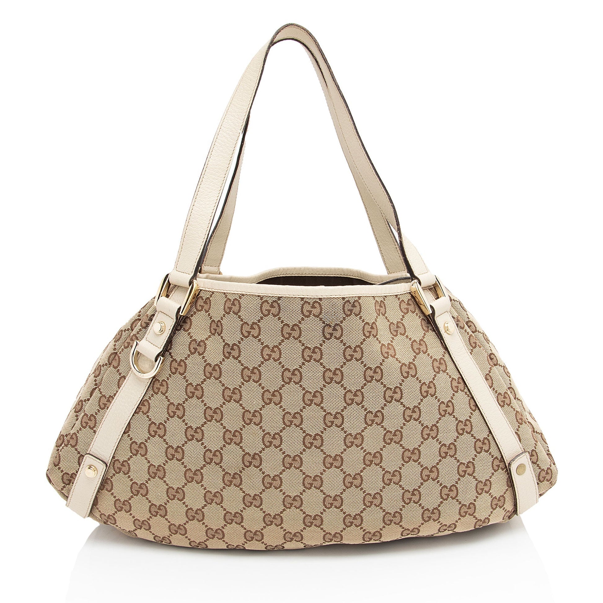 Gucci Leather Canvas Shoulder Bag