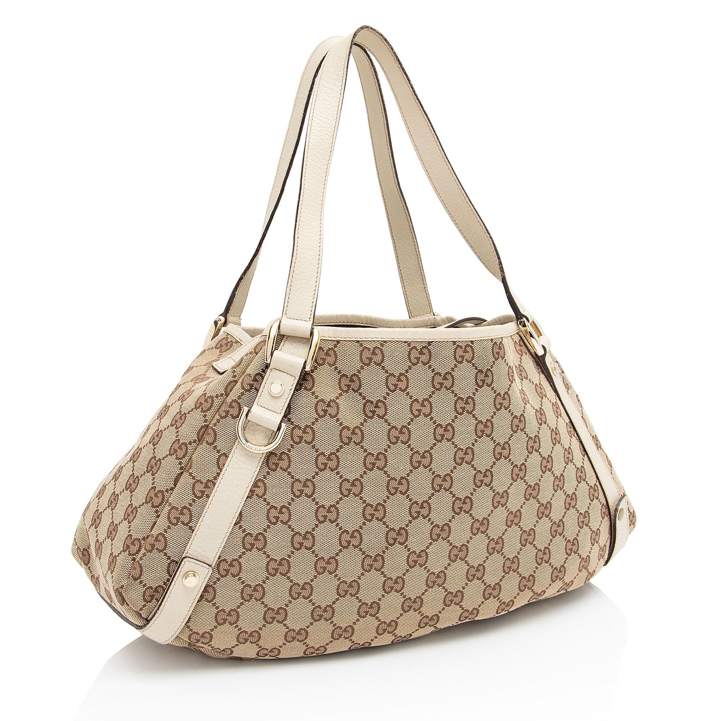 Gucci Leather Canvas Shoulder Bag
