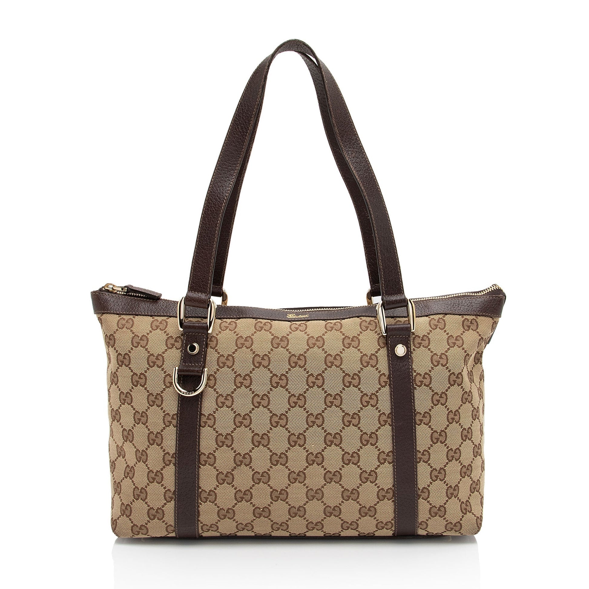Gucci Leather Canvas Tote