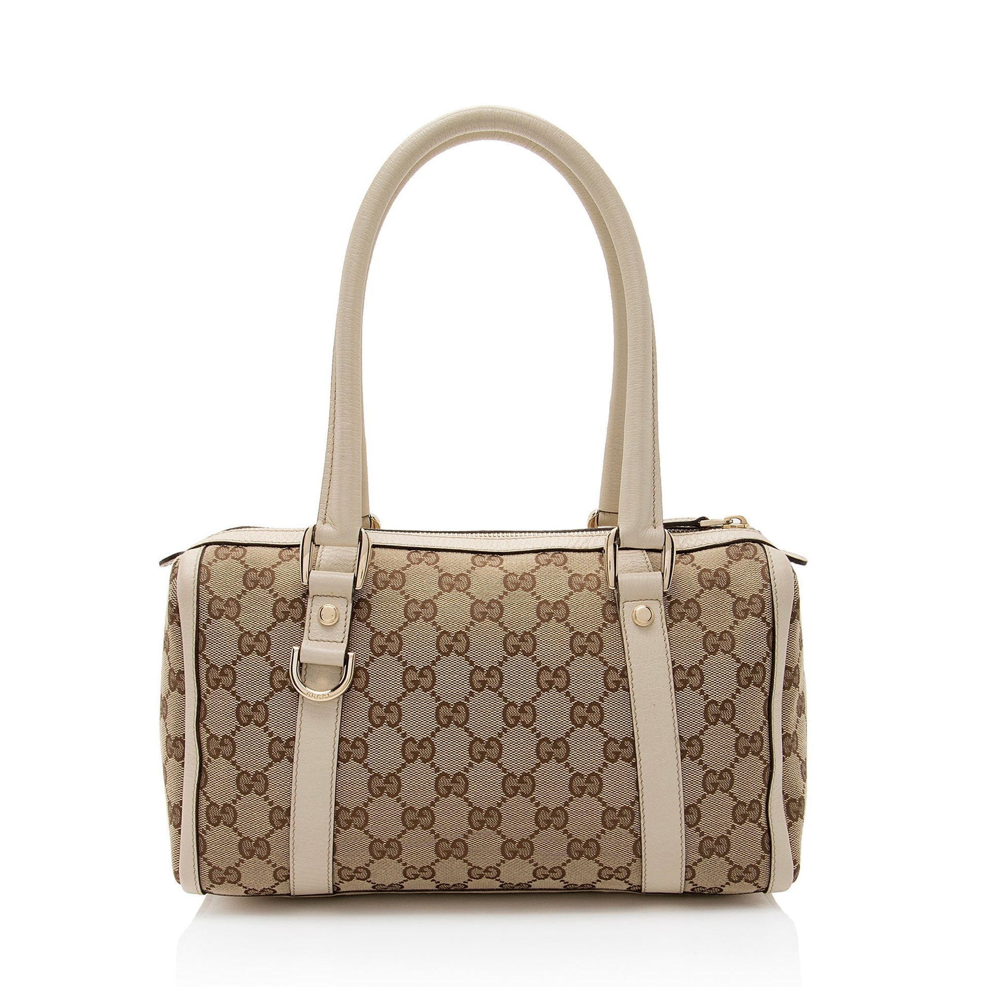 Gucci Leather Canvas Handbag