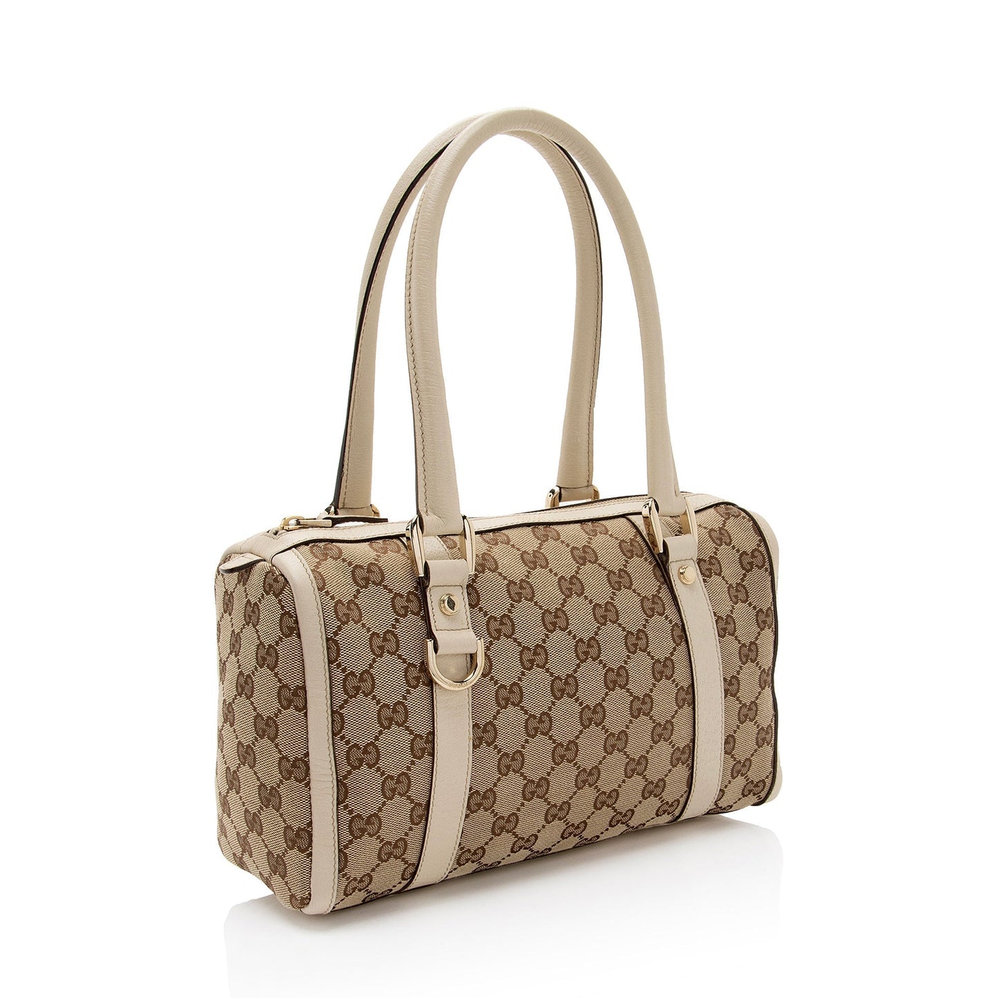 Gucci Leather Canvas Handbag