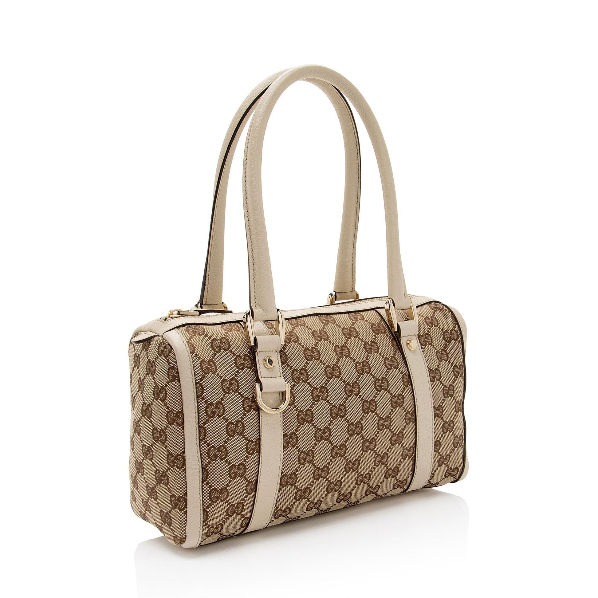 Gucci Leather Canvas Handbag