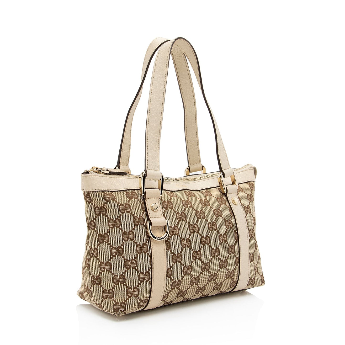 Gucci Leather Canvas Tote