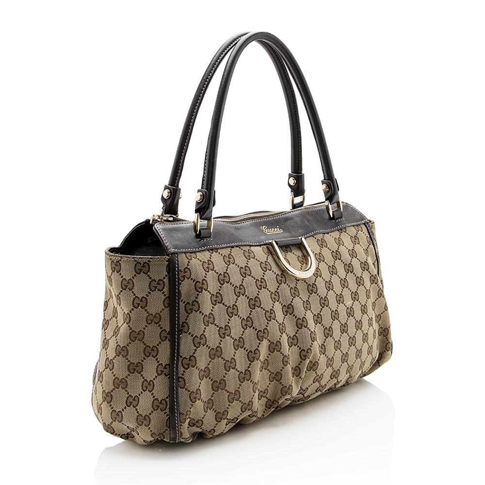 Gucci Abbey Canvas Monogram Tote Style 4