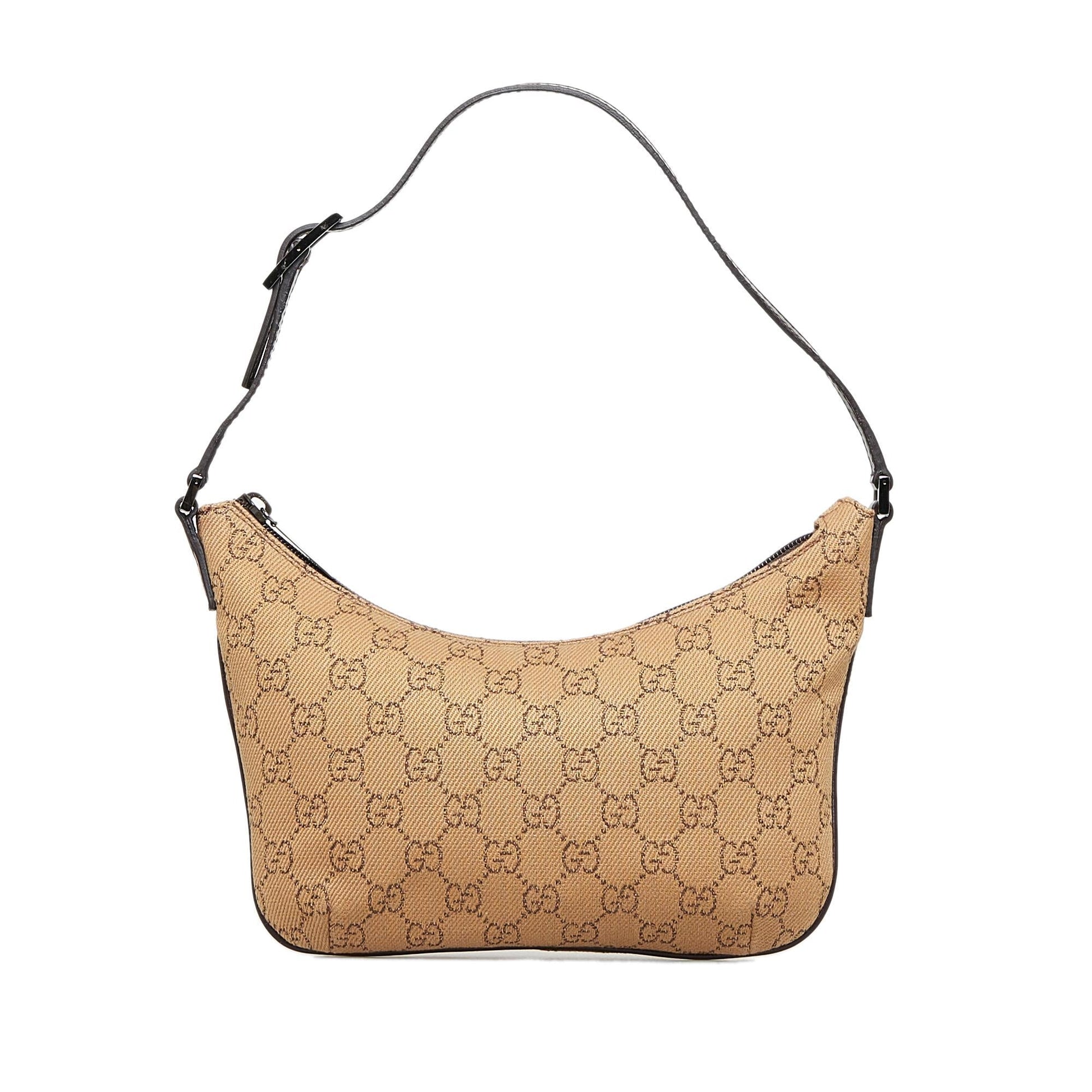 Gucci Pochette Baguette Canvas Shoulder Bag