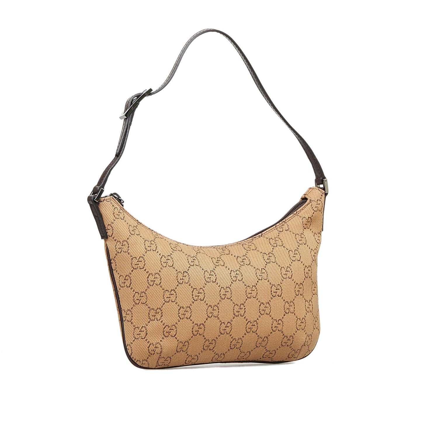 Gucci Pochette Baguette Canvas Shoulder Bag