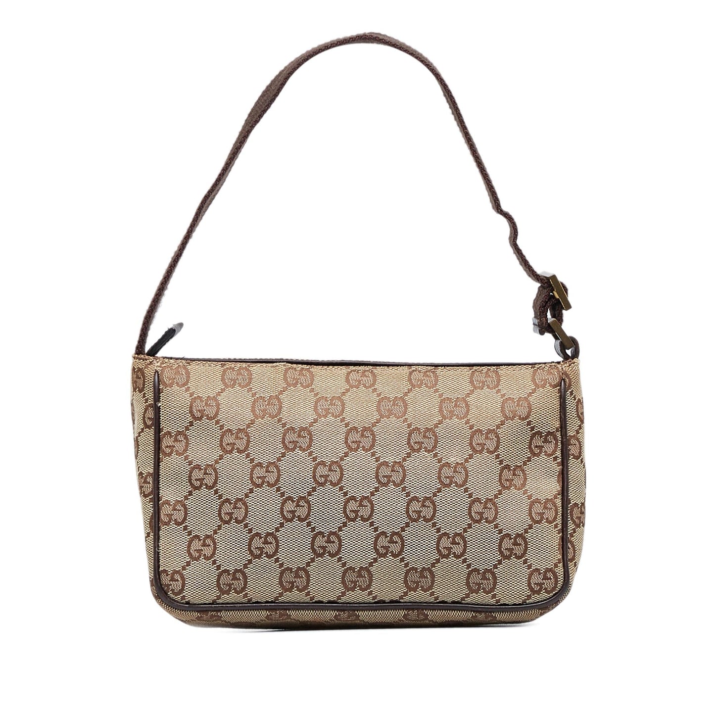 Gucci Pochette Baguette Canvas Handbag