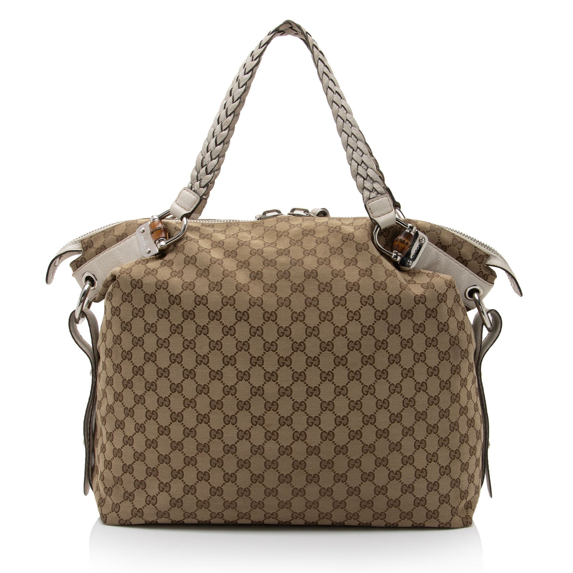 Gucci Leather Canvas Tote