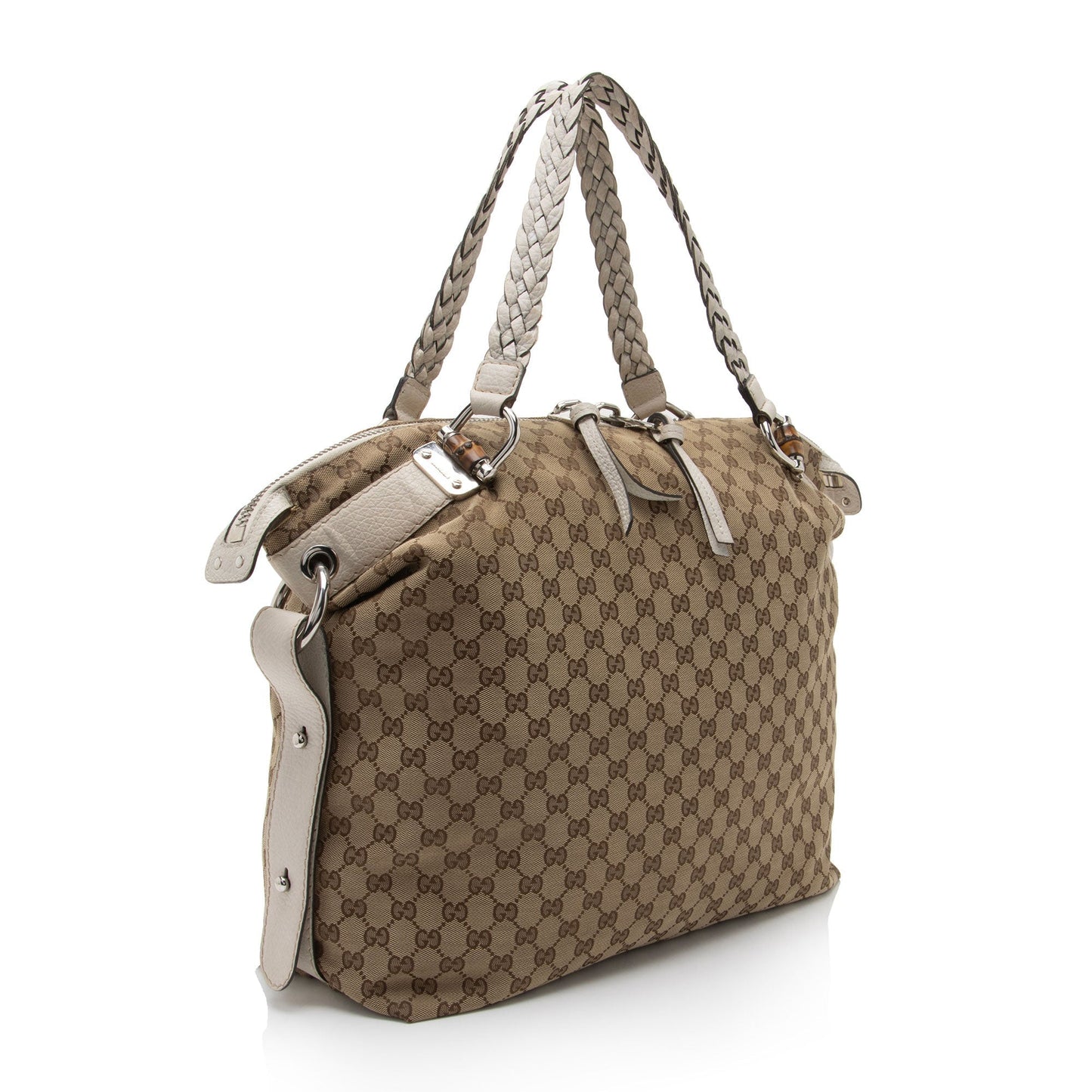 Gucci Leather Canvas Tote