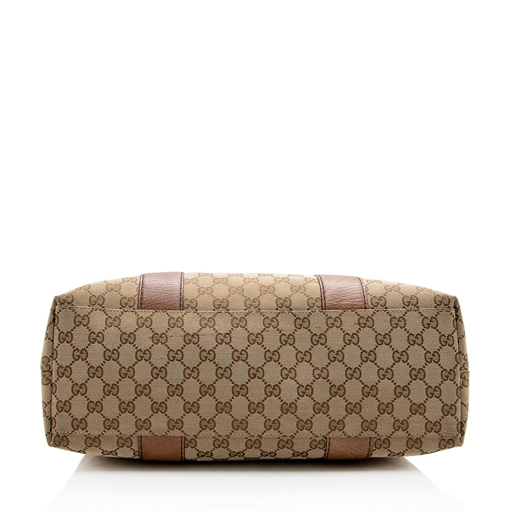 Gucci Bamboo Leather Canvas Tote Style 6