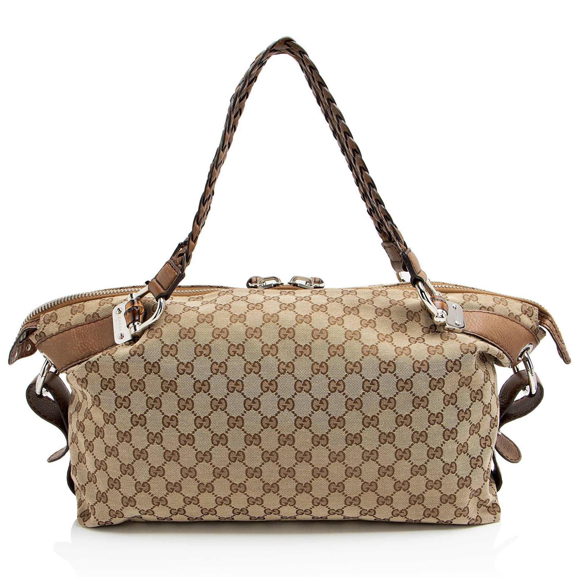 Gucci Leather Canvas Tote