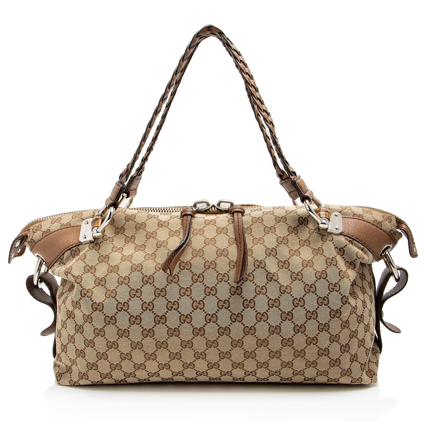 Gucci Leather Canvas Tote