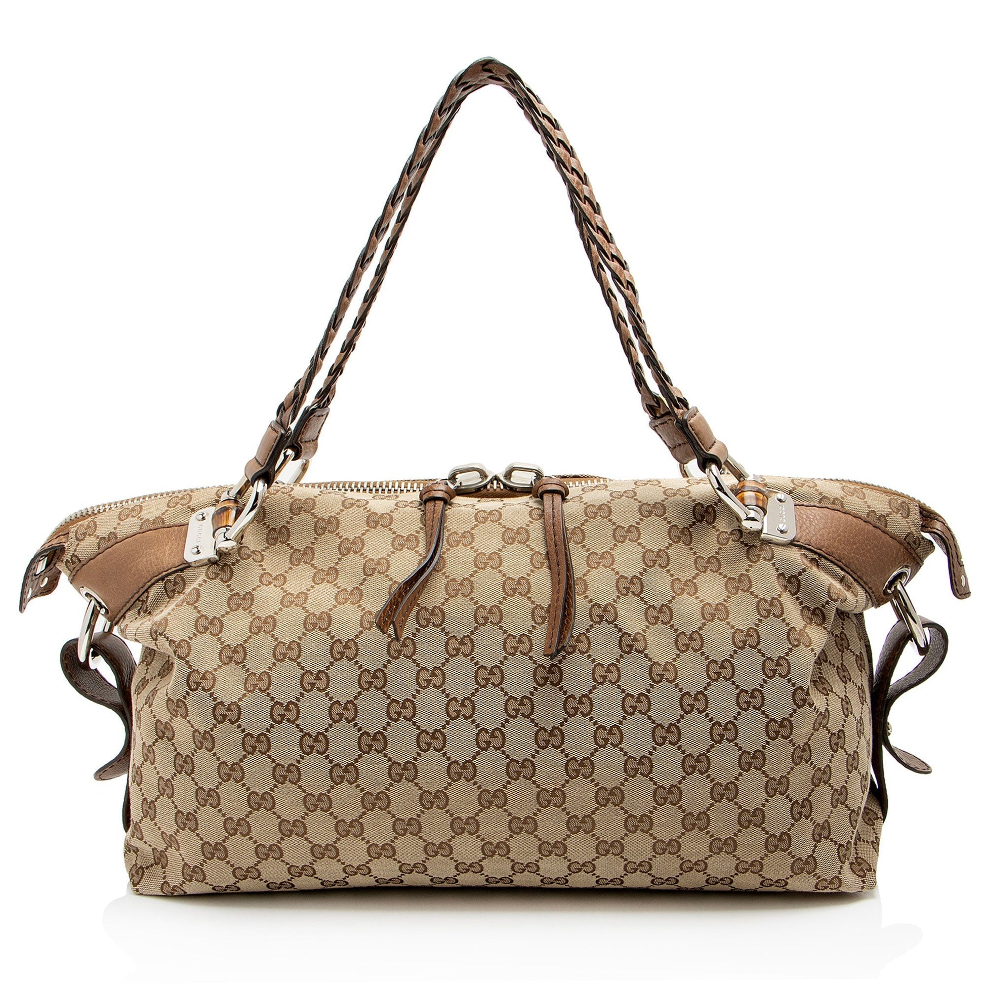 Gucci Leather Canvas Tote