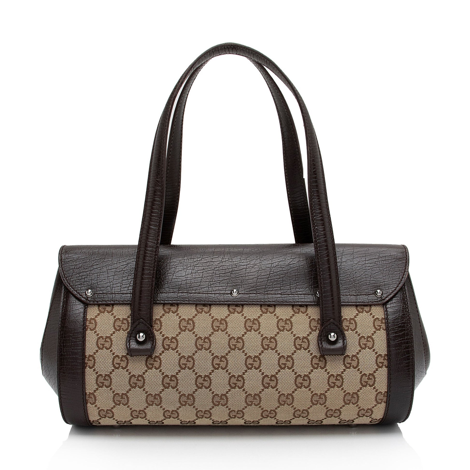 Gucci Leather Canvas Shoulder Bag