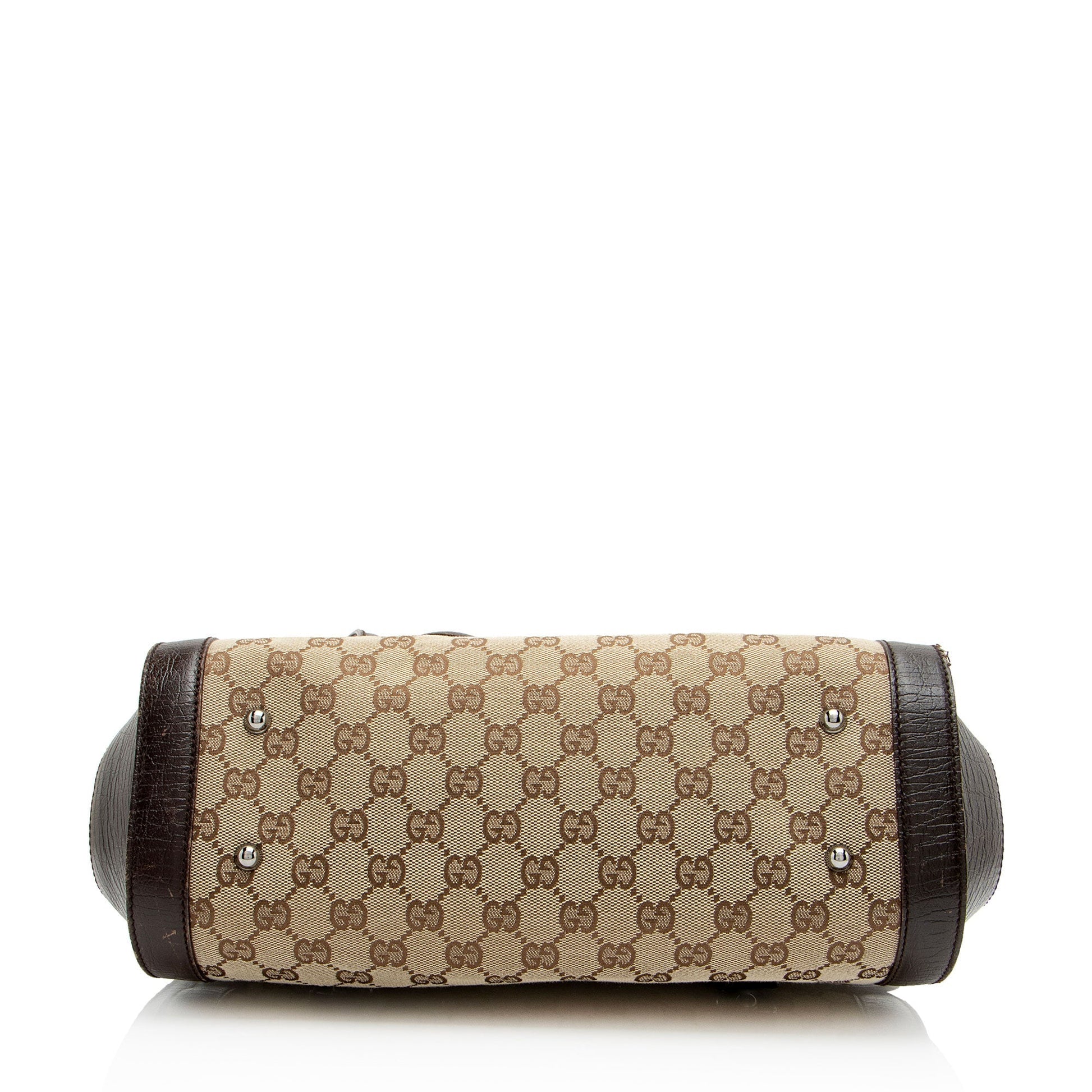 Gucci GG Canvas Bamboo Bullet Medium Satchel (SHF-QsKk05)