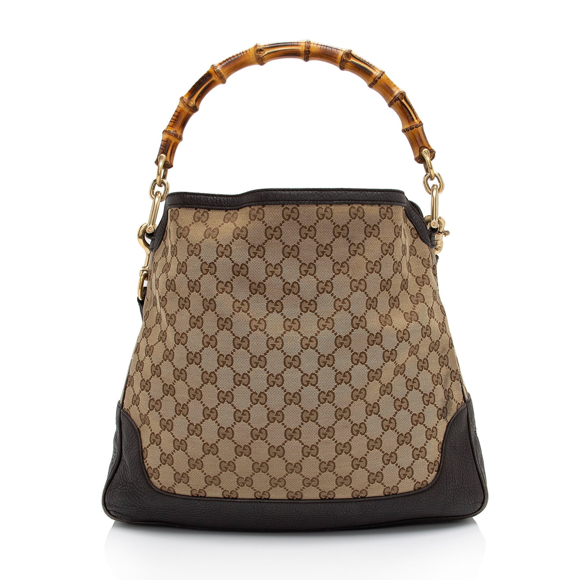 Gucci Leather Canvas Shoulder Bag